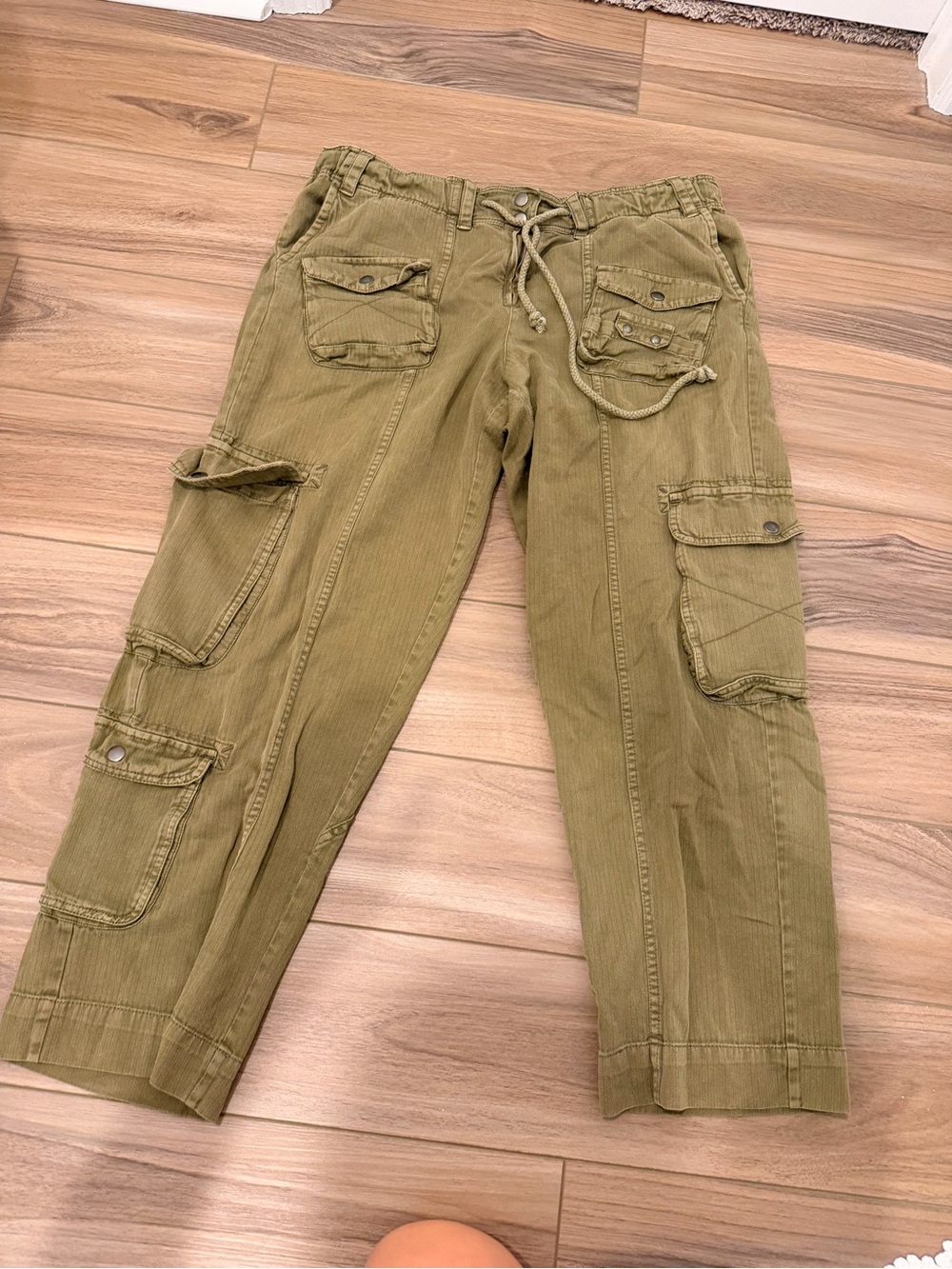 Free People Olive Cargo Utility Pants